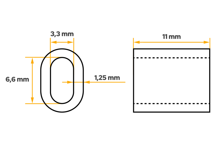 Aluminiumskobling for DROMET ZLA.3-tau, hylse for 3 mm tau