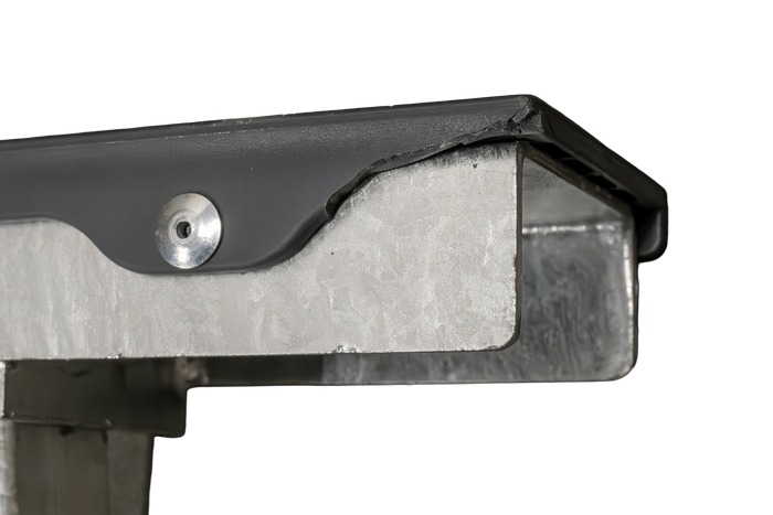 UTLØPSUNITILHENGER flat sidestøtte, lengde 30 cm, høyde 40 cm, for båthenger, GRÅ