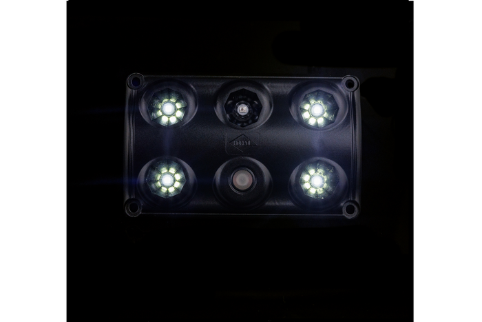 HORPOL LWD2157/CZ LED 900lm svart billampe med bryter og rød diode