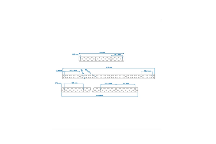 ProPlus 342176 lasteskinne for flyselskaper, lasteskinne i aluminium, 100 cm