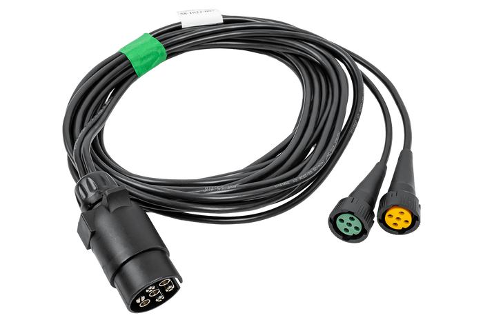 ASPÖCK 58-1022-087 elektrisk installasjon tilhengerledning 4,5 m 7PIN-plugg bajonetter 2x5PIN