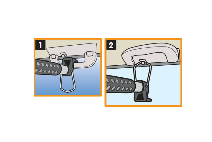 Klesstang til bil LAMP uttrekkbar henger 90-160cm