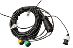 STIKKONTAKT MANTES elektrisk installasjon tilhengerledning 4,7 m 7-PIN støpsel bajonetter 2x 5-PIN + 2x 2-PIN