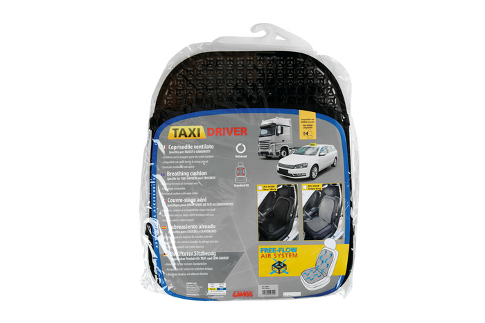 Pustende sittepute LAMP Taxi Driver svart bilsetematte