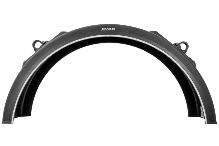 Skvettskjerm for tilhenger 19,5-22,5" DOMAR DK3075 hjulbue 1250/430 mm med monteringsbraketter