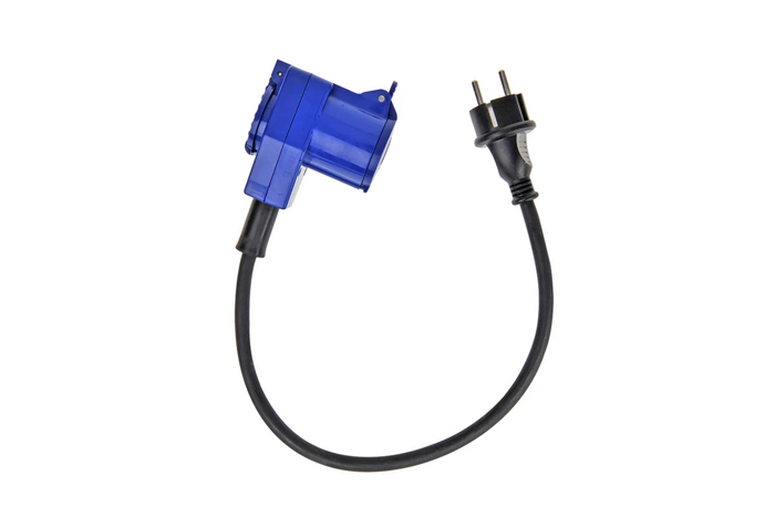 Adapter med Schuko-plugg for CEE-vinklet kontakt + Schuko-kontakt Proplus 373528 kabel 40 cm