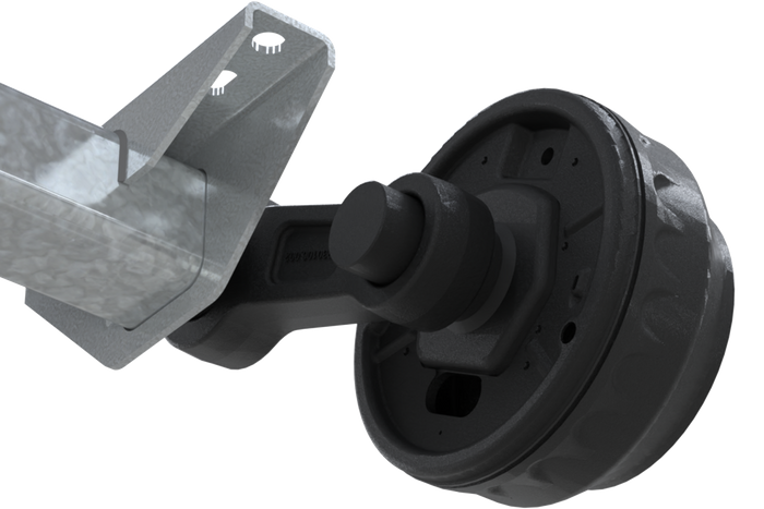 KNOTT VGB15M/MV bremseaksel for tilhenger / bergingsbil 1500kg 1300mm 1770mm 5x112