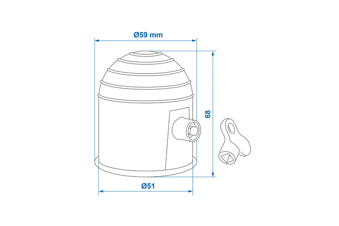 ProPlus 344162 Tilhengerfestekuledeksel svart med lås