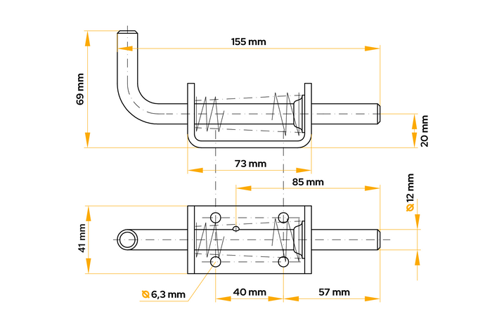WINTERHOFF BSCHG 20-A låsebolt for tilhengerside