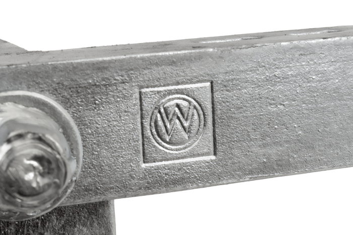 Uttrekkbar hjørnestøtte WINTERHOFF ADS460 V stabilisator for tilhengere 450 kg 450 mm