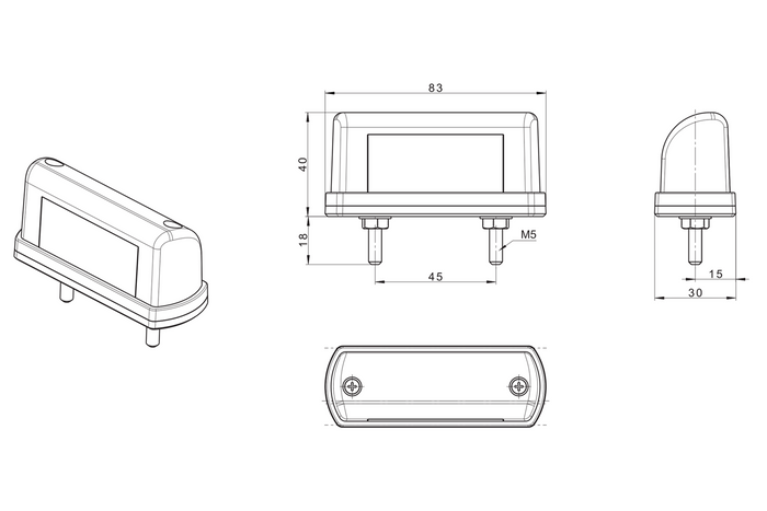 FRISTOM FT-016 LED-nummerskiltlampebelysning