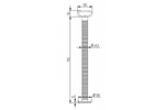 Fast støtte med korrugert rør KNOTT 6D6585.001 for 800 kg tilhenger 48 mm 705 mm