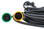 MANTES elektrisk installasjon, tilhengersele, 5m, 7-PIN støpsel, 2x 5-PIN bajonetter