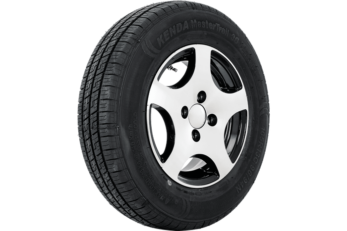 Forsterket hjul for tilhenger DEKK KENDA 165/80 R13C 96/94N ALU FELG STARCO polert 5Jx13"H2 4X100 ET:30