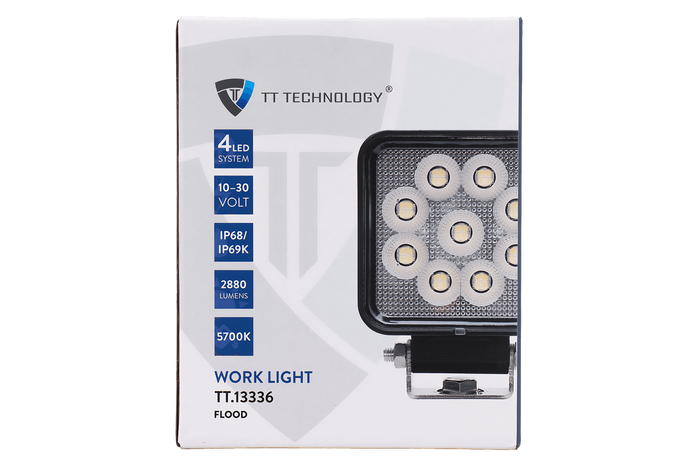 LED-arbeidslampereflektor TT TECHNOLOGY TT.13336 36xLED 2880lm firkantet
