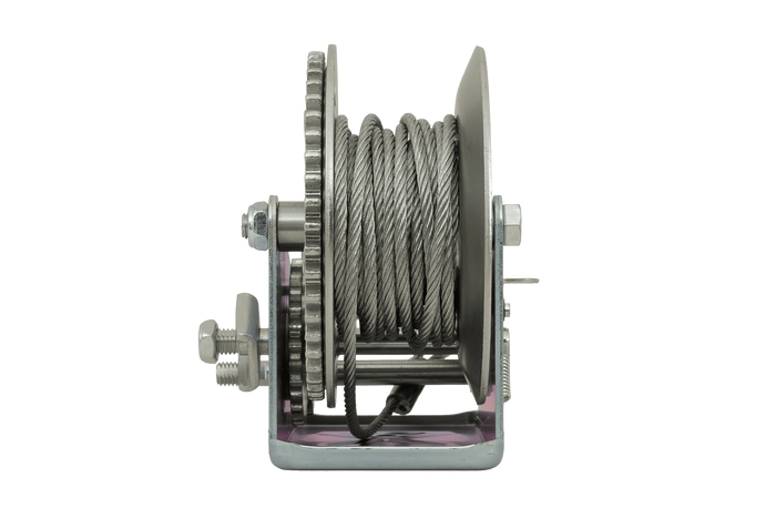 KNOTT 6X0017.008 manuell vinsj for 900 kg tilhenger med ståltau