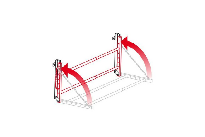 Felg- og dekkhenger LAMP justerbart veggfeste for hjul