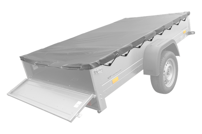 GRÅ FLAT DEKSEL TIL Garden Trailer 230 KIPP