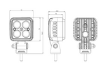 WAŚ 2243 W267 LED-sikkerhetslampe, blå varsellampe