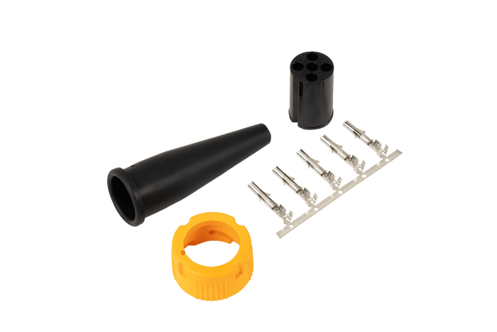 MANTES-kontakt for baklykter til tilhenger bajonett 5-PIN, gul, venstre