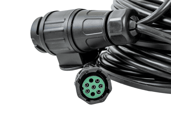 MANTES elektrisk installasjon, tilhenger trekkbil sele, 12 m, 13 PIN støpsel, 2x 8 PIN bajonetter