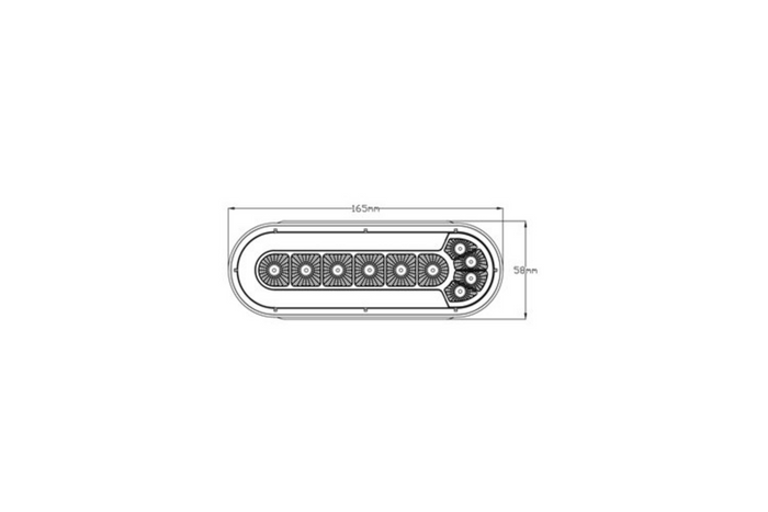 TruckLED L1873 LED baklykt 4 funksjoner universal