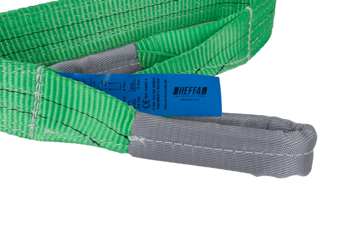 HEFFA kranbelte 1m/60mm/2t med løkker
