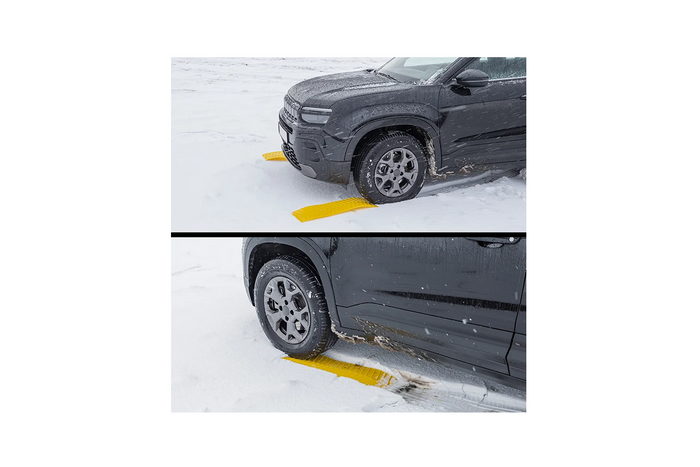 Sett med to ProPlus Grip System sklisikre hjulmatter 740x225mm