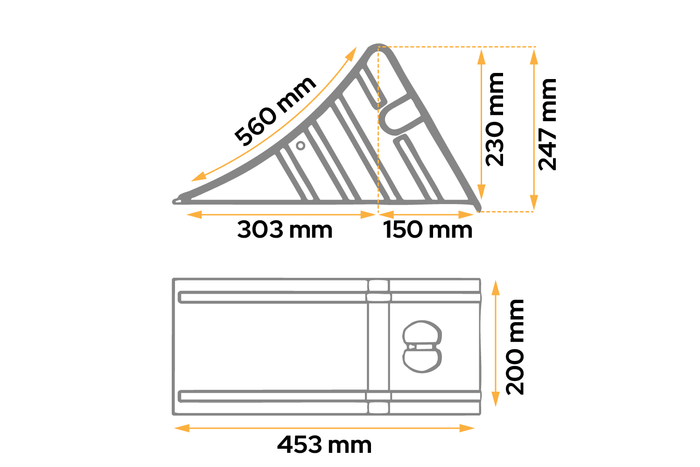 Hjulkloss med monteringsbrakett AL-KO UK53 h:247mm
