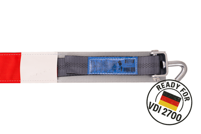 HEFFA CARLINE 130 bergingsbil transportbelte hjulsikringsbelte 5m/50mm/5t VDI 2700