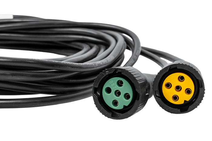 ASPÖCK 58-1022-087 elektrisk installasjon tilhengerledning 4,5 m 7PIN-plugg bajonetter 2x5PIN