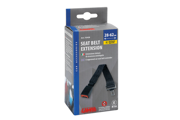 Sikkerhetsbelteforlenger LAMP R16-godkjent 28–62 cm