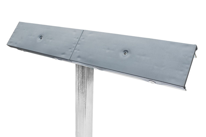 Dobbel grå flat propp - PZ2 H = 400 mm