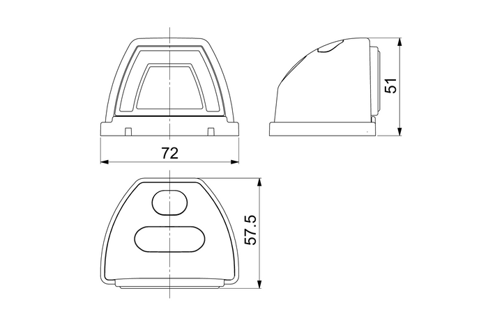 HORPOL LZD 3088 LED-frontlykt 2 funksjoner universal