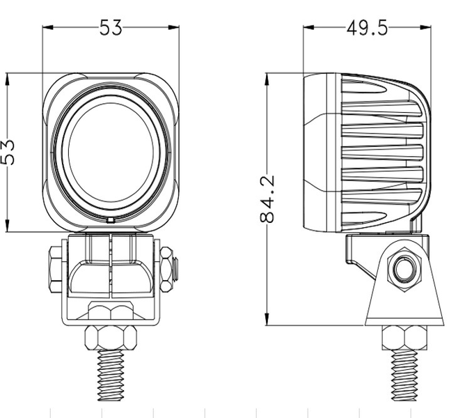 LED-arbeidslampereflektor TT TECHNOLOGY TT.13331 1xLED 800lm firkantet