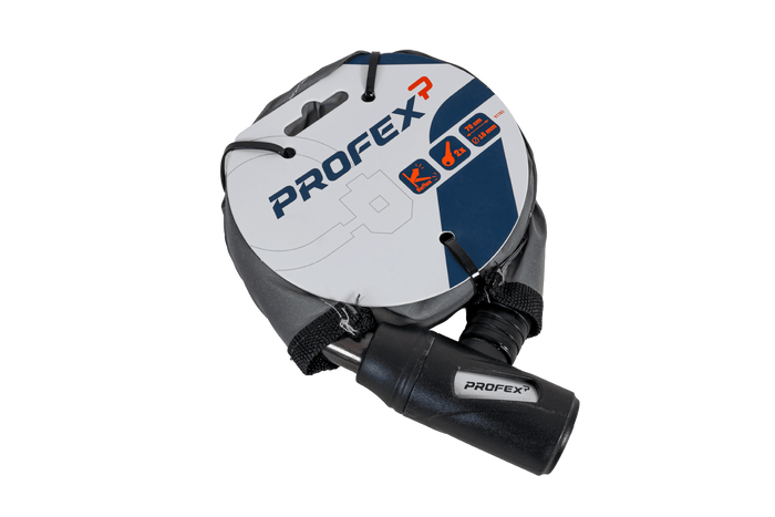 PROFEX Reflex sykkellås i stålarmering, 70 cm lang