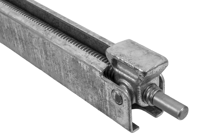 KNOTT 6X1197.007 uttrekkbar hjørnestøtte for tilhenger 1100 kg 498 mm