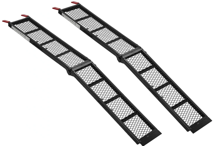 ProPlus 390094 sammenleggbare ramper stålramper for tilhengere 203 cm 680 kg sett med 2