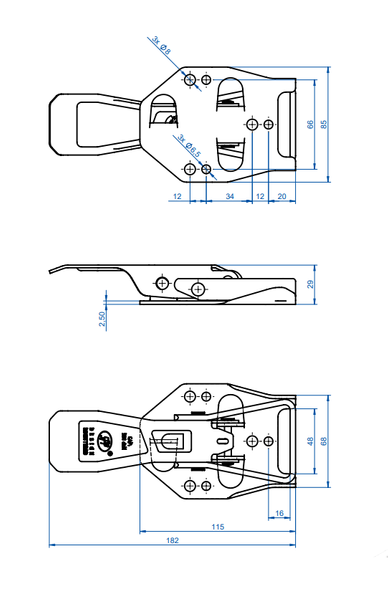 STEELPRESS ZB-04C tilhengersidekrok med kompensasjon