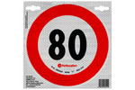 Reflekterende klistremerke LAMP fartsgrense 80 km/t skilt B-33