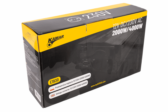 Spenningsomformer 12V/230V (2000/4000W) KAMAR E1930