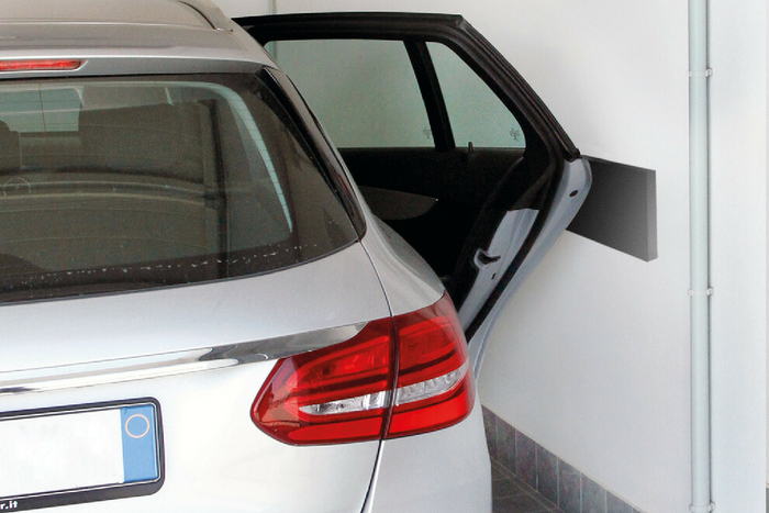 Sett med fire beskyttende veggpaneler til LAMPA Premium garasje 40x15cm