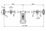 STEELPRESS ZD-03 V.3 låsebolt for containerhenger, dørlås 3000 mm