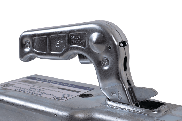 STEELPRESS ZSK-1300M kulekobling for en 1300 kg tilhenger med en 77 mm firkantet dragstang