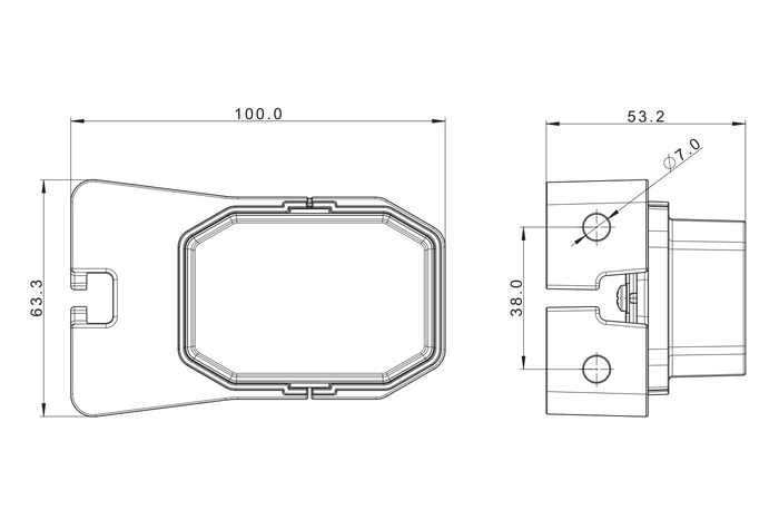 FRISTOM FT-001 BI LED hvit universalmarkeringslampe med vinkelholder