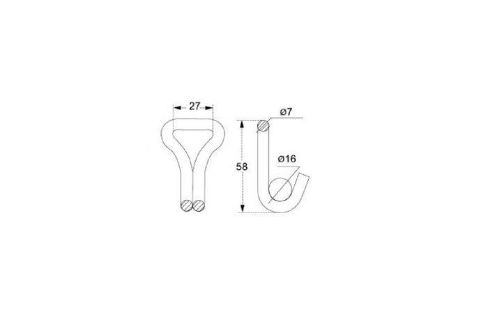 UNITRAILER transportbeltekrok 25mm 1,5t