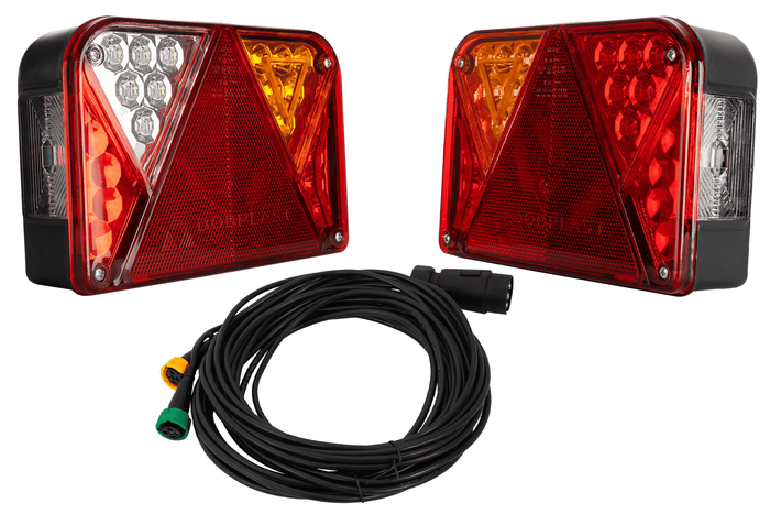 DOBPLAST DPT35 LED-baklykter + MANTES 7m 7-PIN ledningsnett