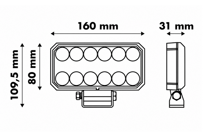 LED arbeidslampereflektor LAYTZ LY7304 66xLED 5800lm rektangulær