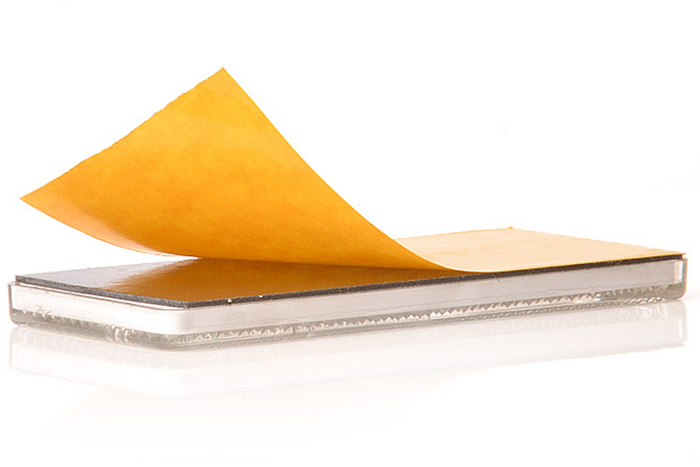 Refleks 96 x 42 mm, front med tape