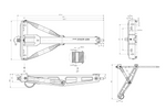 KNOTT 6X1197.007 uttrekkbar hjørnestøtte for tilhenger 1100 kg 498 mm